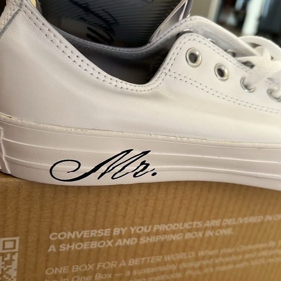 Converse All Star customized “Just Married “ “Mr.” Low top shoes - Picture 6 of 7